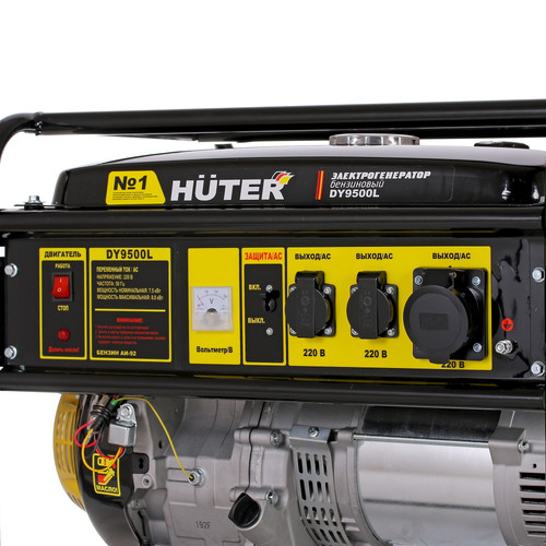 Купить Электрогенератор   бензиновый Huter DY9500L  1263982. Характеристики, отзывы и цены в Донецке