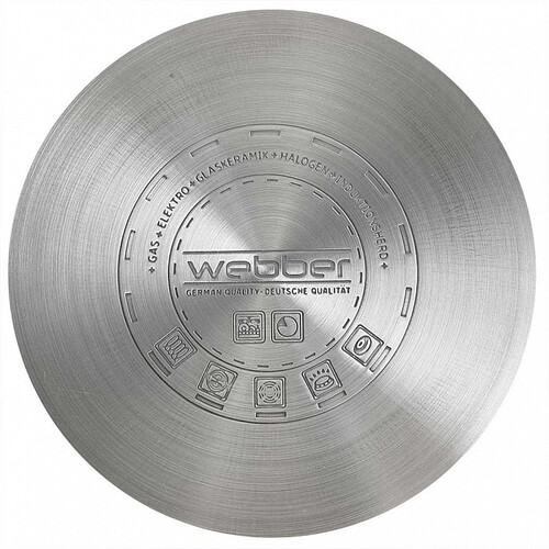 Купить Кастрюля Webber BE-113/2 5.2 л 22 см серебристый  9175488. Характеристики, отзывы и цены в Донецке