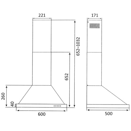 Купить Вытяжка каминная DEXP PH60-SVF белый/белый  9248608. Характеристики, отзывы и цены в Донецке