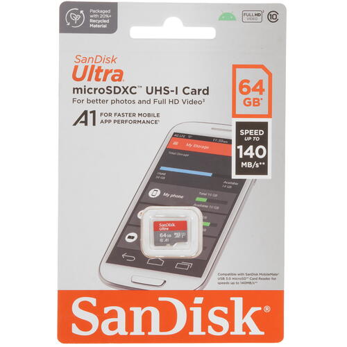 Купить Карта памяти SanDisk Ultra microSDXC 64 ГБ [SDSQUAB-064G-GN6MN]  9102937. Характеристики, отзывы и цены в Донецке