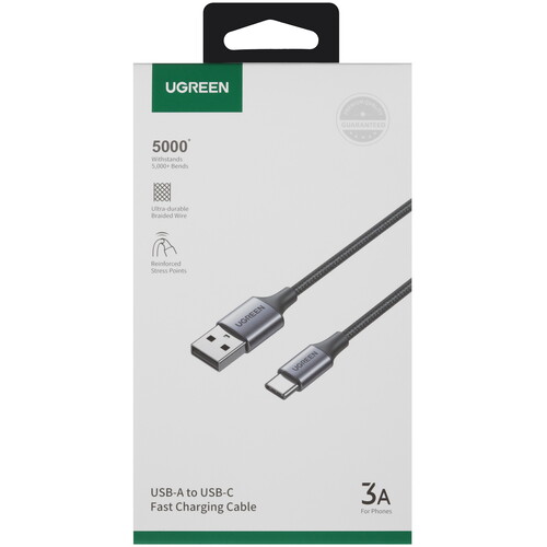Купить Кабель круглый Ugreen USB Type-C - USB 2.0 Type-A черный 1.5 м  5453483. Характеристики, отзывы и цены в Донецке