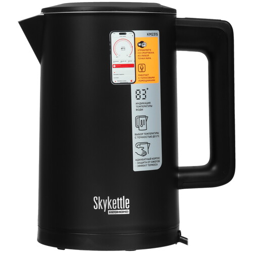 Купить Электрочайник Redmond SkyKettle KM231S черный  9131479. Характеристики, отзывы и цены в Донецке
