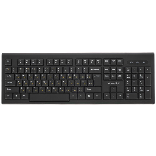 Купить Клавиатура+мышь беспроводная   Gembird KBS-8002 черный  5020194. Характеристики, отзывы и цены в Донецке