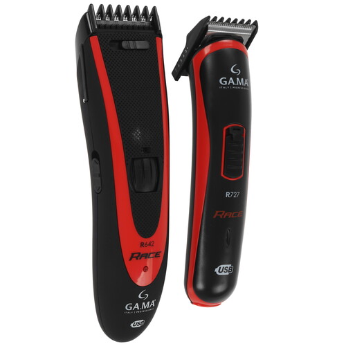 Купить Машинка для стрижки GA.MA R642 - HF + R727 - HF красный/черный  9269234. Характеристики, отзывы и цены в Донецке