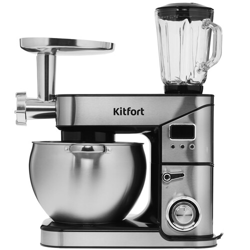 Купить Кухонная машина KITFORT КТ-3413 серебристый  9966356. Характеристики, отзывы и цены в Донецке