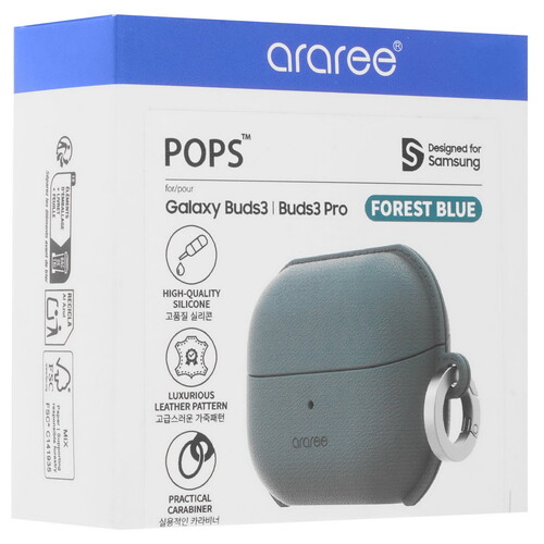 Купить Чехол Araree для Samsung Galaxy Buds 3, Samsung Galaxy Buds 3 Pro, синий  5617373. Характеристики, отзывы и цены в Донецке