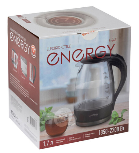 Купить Электрочайник ENERGY E-262 белый  8144872. Характеристики, отзывы и цены в Донецке