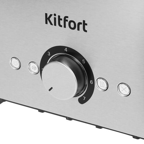 Купить Тостер Kitfort КТ-6211 серебристый  9061629. Характеристики, отзывы и цены в Донецке