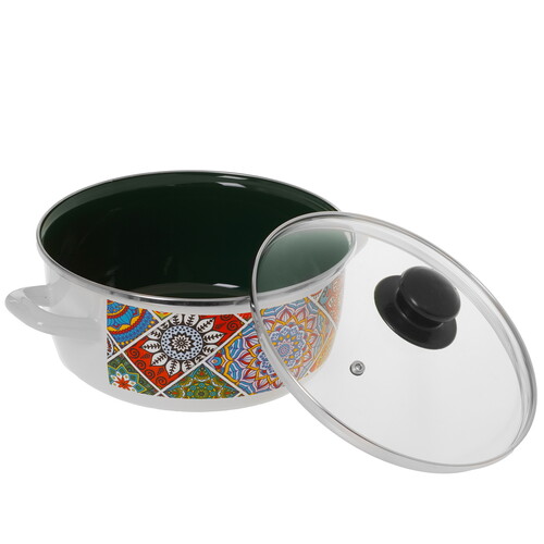 Купить Кастрюля METROT Султана 350834 3.2 л 22 см белый  9211023. Характеристики, отзывы и цены в Донецке