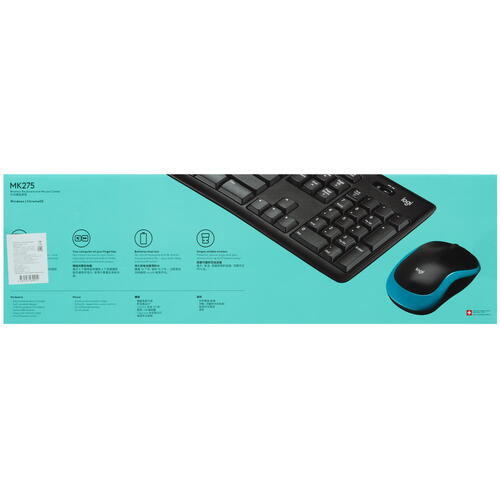 Купить Клавиатура+мышь беспроводная   Logitech Wireless Combo MK275 черный  5435850. Характеристики, отзывы и цены в Донецке