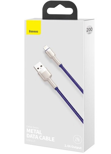 Купить Кабель круглый Baseus Lightning 8-pin - USB 2.0 Type-A фиолетовый 2 м  5627575. Характеристики, отзывы и цены в Донецке