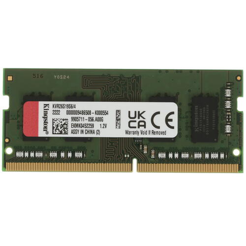 Купить Оперативная память SODIMM Kingston ValueRAM [KVR26S19S6/4] 4 ГБ  5053719. Характеристики, отзывы и цены в Донецке