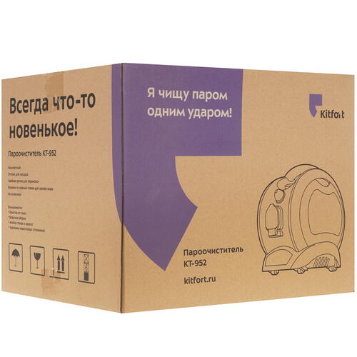 Купить Пароочиститель Kitfort КТ-952 белый  8171646. Характеристики, отзывы и цены в Донецке