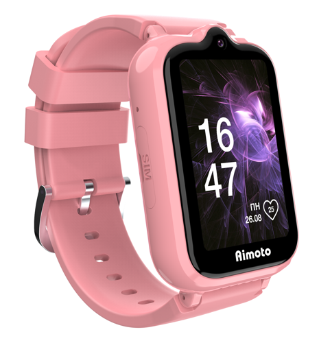 Купить Детские часы Кнопка Жизни Aimoto Active Pro 4G розовый  5094529. Характеристики, отзывы и цены в Донецке