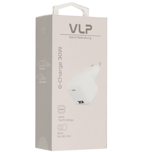 Купить Сетевое зарядное устройство VLP G-Charge 30W белый  9263168. Характеристики, отзывы и цены в Донецке