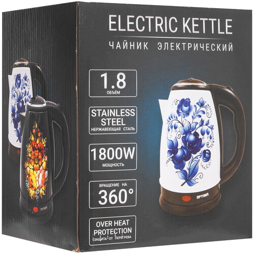 Купить Электрочайник OPTIMA EK-1801GZ белый  9208661. Характеристики, отзывы и цены в Донецке