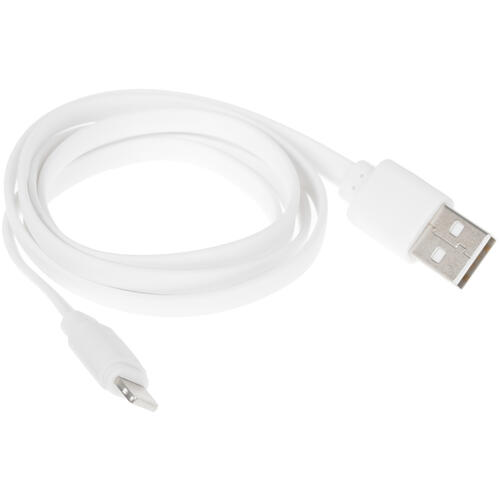 Купить Кабель плоский FinePower Lightning 8-pin - USB 2.0 Type-A белый 1 м  4715554. Характеристики, отзывы и цены в Донецке