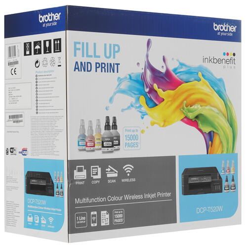 Купить МФУ струйное Brother DCP-T520W InkBenefit Plus  5097226. Характеристики, отзывы и цены в Донецке