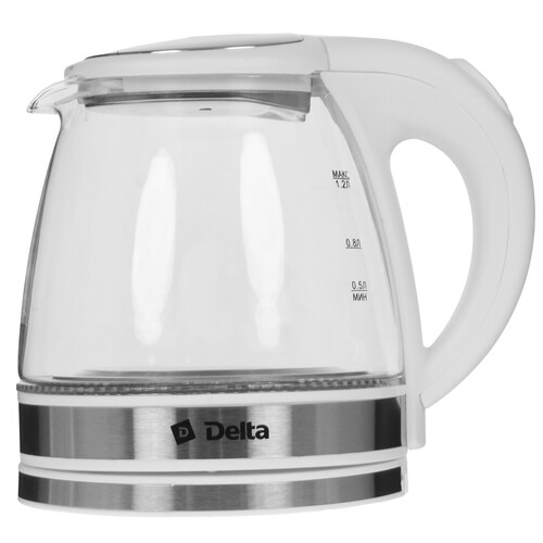 Купить Электрочайник DELTA DL-1121 белый  9233364. Характеристики, отзывы и цены в Донецке