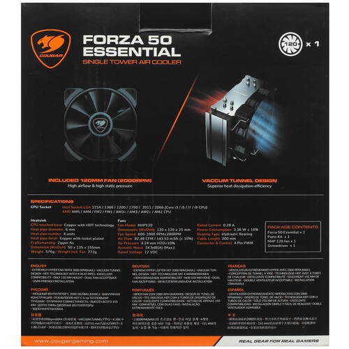 Купить Кулер для процессора Cougar Forza 50 Essential  5087134. Характеристики, отзывы и цены в Донецке