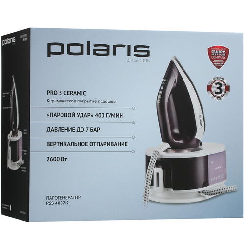 Купить Парогенератор Polaris PSS 4007K фиолетовый  5422525. Характеристики, отзывы и цены в Донецке