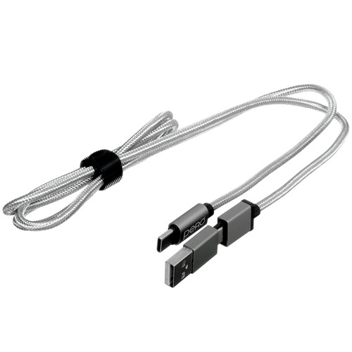 Купить Кабель PERO USB Type-C - USB Type-A, USB Type-C серый  5365834. Характеристики, отзывы и цены в Донецке