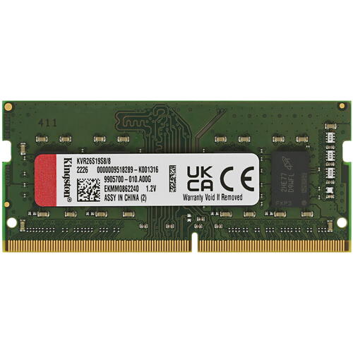 Купить Оперативная память SODIMM Kingston ValueRAM [KVR26S19S8/8] 8 ГБ  5053703. Характеристики, отзывы и цены в Донецке
