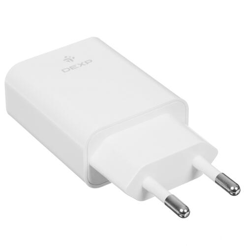 Купить Сетевое зарядное устройство DEXP IET25CD белый  5402370. Характеристики, отзывы и цены в Донецке