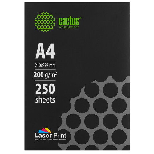 Купить Бумага Cactus CS-LPA4200250 белый  9289581. Характеристики, отзывы и цены в Донецке