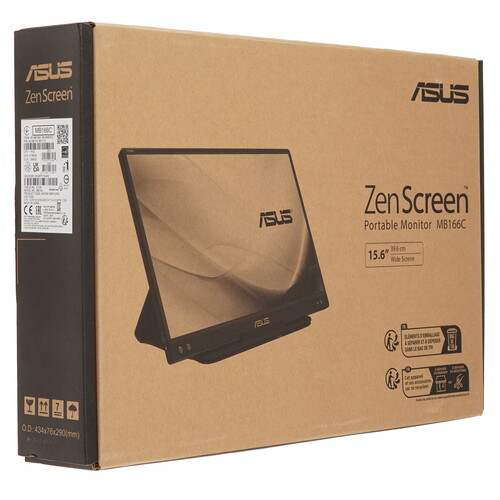 Купить 15.6" Монитор ASUS ZenScreen MB166C черный  5481575. Характеристики, отзывы и цены в Донецке