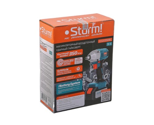 Купить Гайковерт Sturm! CD20350BL 1BatterySystem 18V  , Без ЗУ, Без АКБ  9152895. Характеристики, отзывы и цены в Донецке