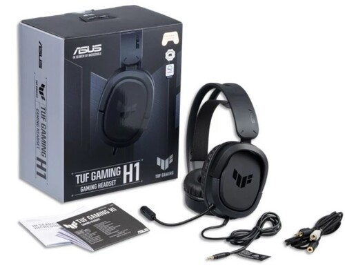 Купить Проводные наушники ASUS TUF Gaming H1 черный 2023  9931174. Характеристики, отзывы и цены в Донецке