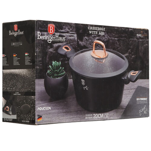 Купить Кастрюля Berlinger Haus Black Rose BH-1641N 2.5 л 20 см черный  9151054. Характеристики, отзывы и цены в Донецке