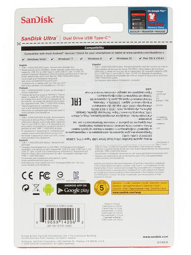 Купить Память OTG USB Flash 128 ГБ SanDisk Ultra Dual [SDDDC2-128G-G46]  1117097. Характеристики, отзывы и цены в Донецке