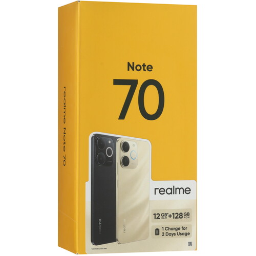 Купить 6.74" Смартфон realme Note 70 128 ГБ черный  5640664. Характеристики, отзывы и цены в Донецке
