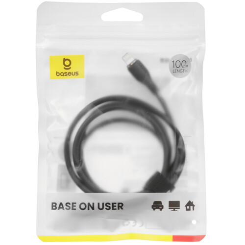 Купить Кабель круглый Baseus Lightning 8-pin - USB Type-C черный 1 м  5627436. Характеристики, отзывы и цены в Донецке