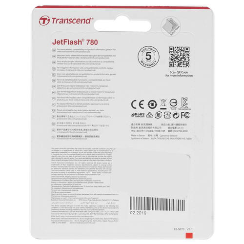 Купить Память USB Flash 64 ГБ Transcend JetFlash 780 [TS64GJF780]  1347081. Характеристики, отзывы и цены в Донецке