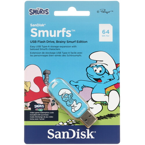 Купить Память USB Flash 64 ГБ Sandisk Smurf  5635908. Характеристики, отзывы и цены в Донецке