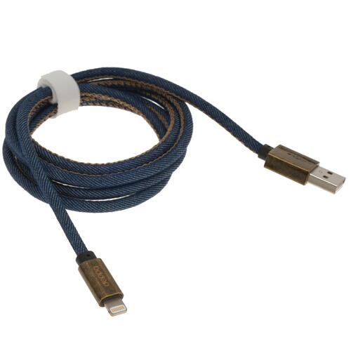 Купить Кабель круглый DEPPA Lightning 8-pin MFI - USB 2.0 Type-A синий 1.2 м  4826651. Характеристики, отзывы и цены в Донецке