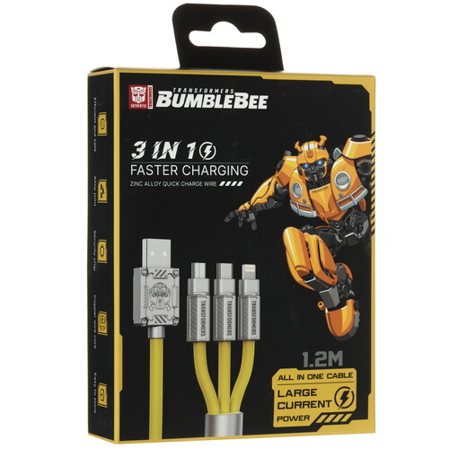 Купить Кабель круглый Transformers Lightning 8-pin, micro USB, USB Type-C - USB 2.0 Type-A желтый 1.2 м  9294340. Характеристики, отзывы и цены в Донецке