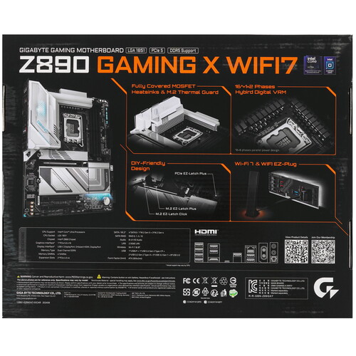 Купить Материнская плата GIGABYTE Z890 GAMING X WIFI7  5492101. Характеристики, отзывы и цены в Донецке