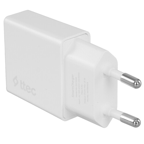 Купить Сетевое зарядное устройство TTEC SmartCharger белый  9202673. Характеристики, отзывы и цены в Донецке