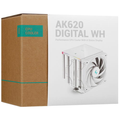 Купить Кулер для процессора DEEPCOOL AK620 DIGITAL WH  5429638. Характеристики, отзывы и цены в Донецке