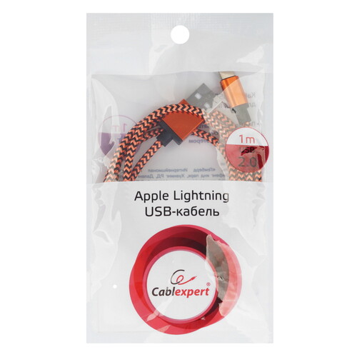 Купить Кабель круглый Cablexpert Lightning 8-pin - USB 2.0 Type-A оранжевый 1 м  5485440. Характеристики, отзывы и цены в Донецке