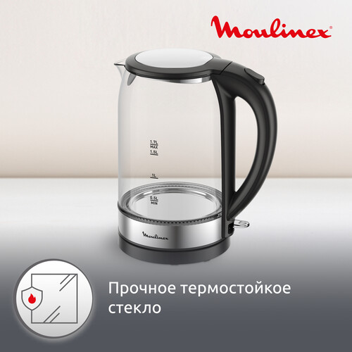 Купить Электрочайник Moulinex BY3S0DF0 черный  9291925. Характеристики, отзывы и цены в Донецке