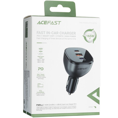 Купить Автомобильное ЗУ ACEFAST B14 черный  5463848. Характеристики, отзывы и цены в Донецке