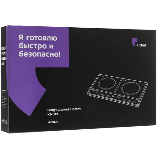 Купить Плита компактная электрическая Kitfort KT-109 черный  1089488. Характеристики, отзывы и цены в Донецке