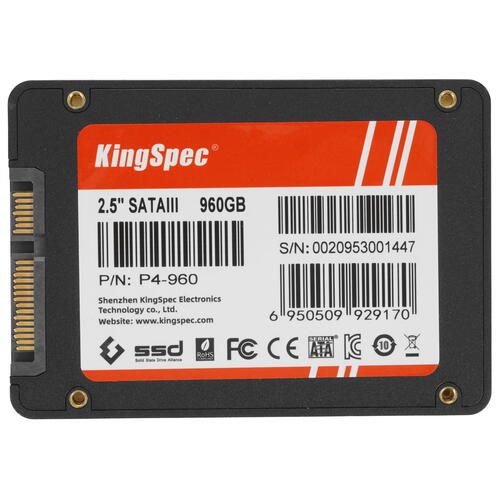 Купить 960 ГБ 2.5" SATA накопитель KingSpec P4-960  5459145. Характеристики, отзывы и цены в Донецке