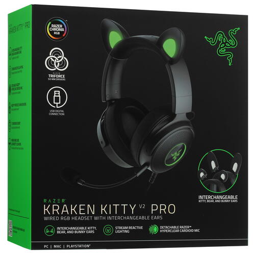 Купить Проводные наушники Razer Kraken Kitty V2 Pro черный 2022  5405122. Характеристики, отзывы и цены в Донецке
