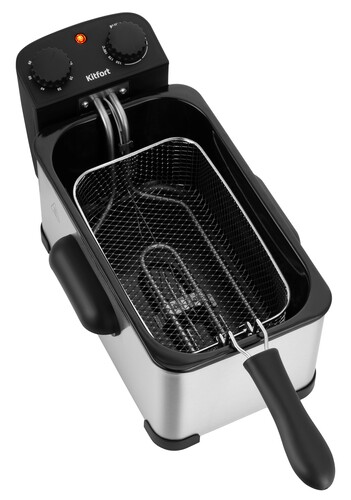 Купить Фритюрница Kitfort КТ-6482 серебристый  9212780. Характеристики, отзывы и цены в Донецке